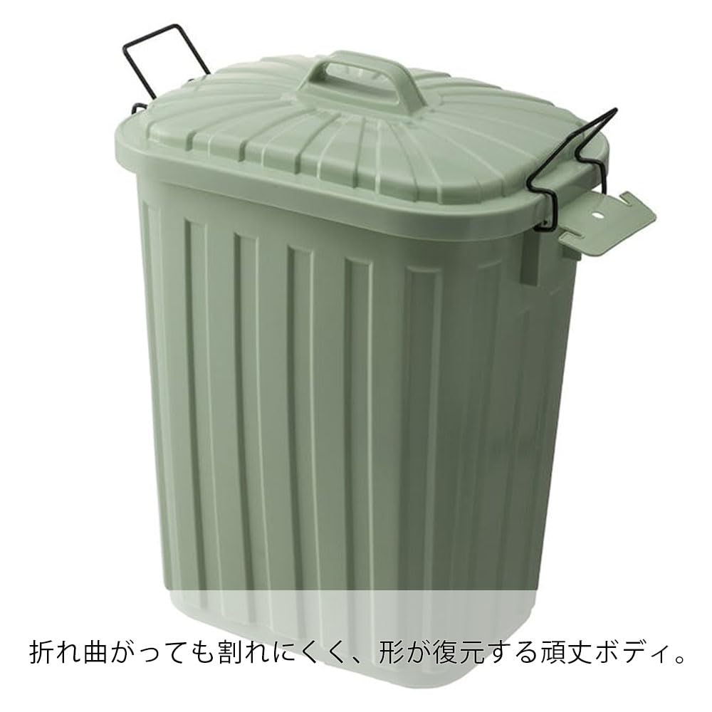 Amazon｜カインズ(CAINZ) ゴミ箱 60L ミントグリーン 踏んでも